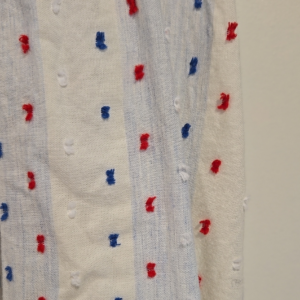 LOFT Sundress Red, White, and Blue Size 4 100% Cotton - Picture 9 of 10